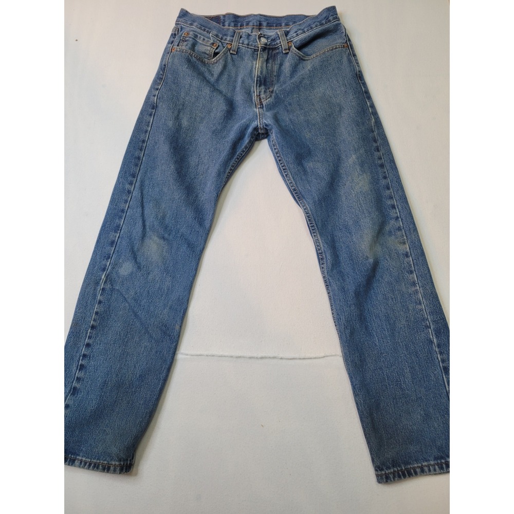 Levis 505 Regular Fit Straight Leg Jeans Mens 31x30 Medium Wash Blue Denim 3121